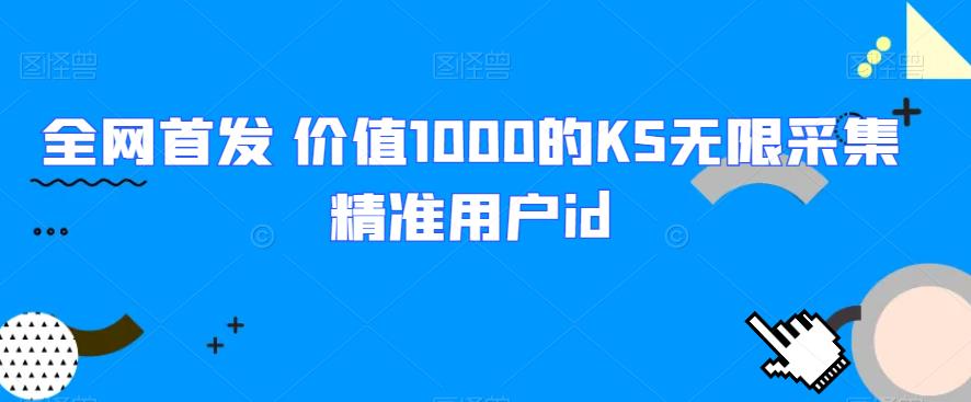 全网首发 价值1000的KS无限采集精准用户id网赚项目-副业赚钱-互联网创业-资源整合三晋新媒体工作室
